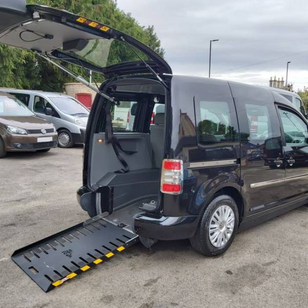 Taxi van fitted with wheelchair ramp for everyday travel